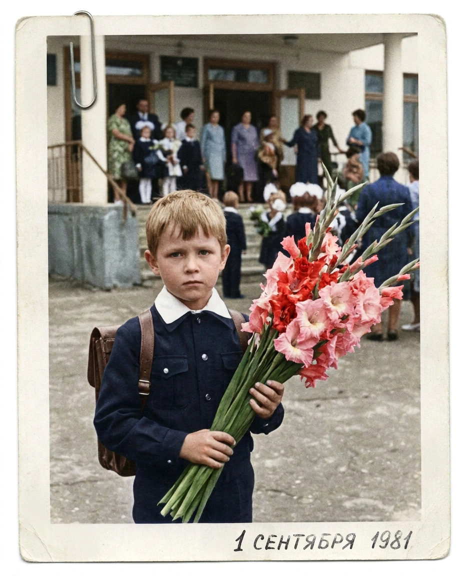 Первоклассник, 1 сентября 1981: цвет по подсказке